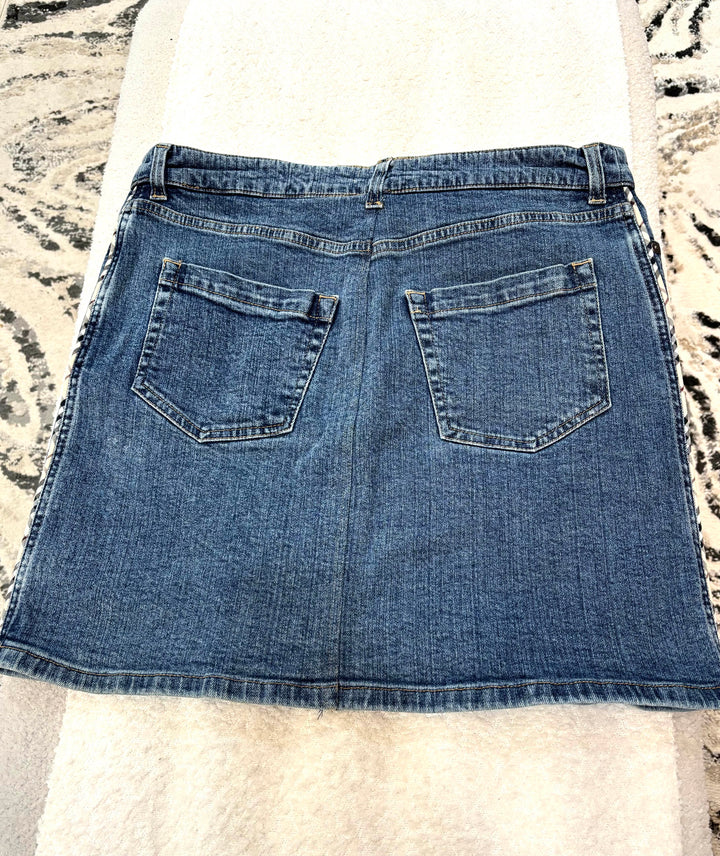 BURBERRY DENIM MINI SKIRT