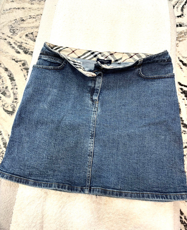 BURBERRY DENIM MINI SKIRT