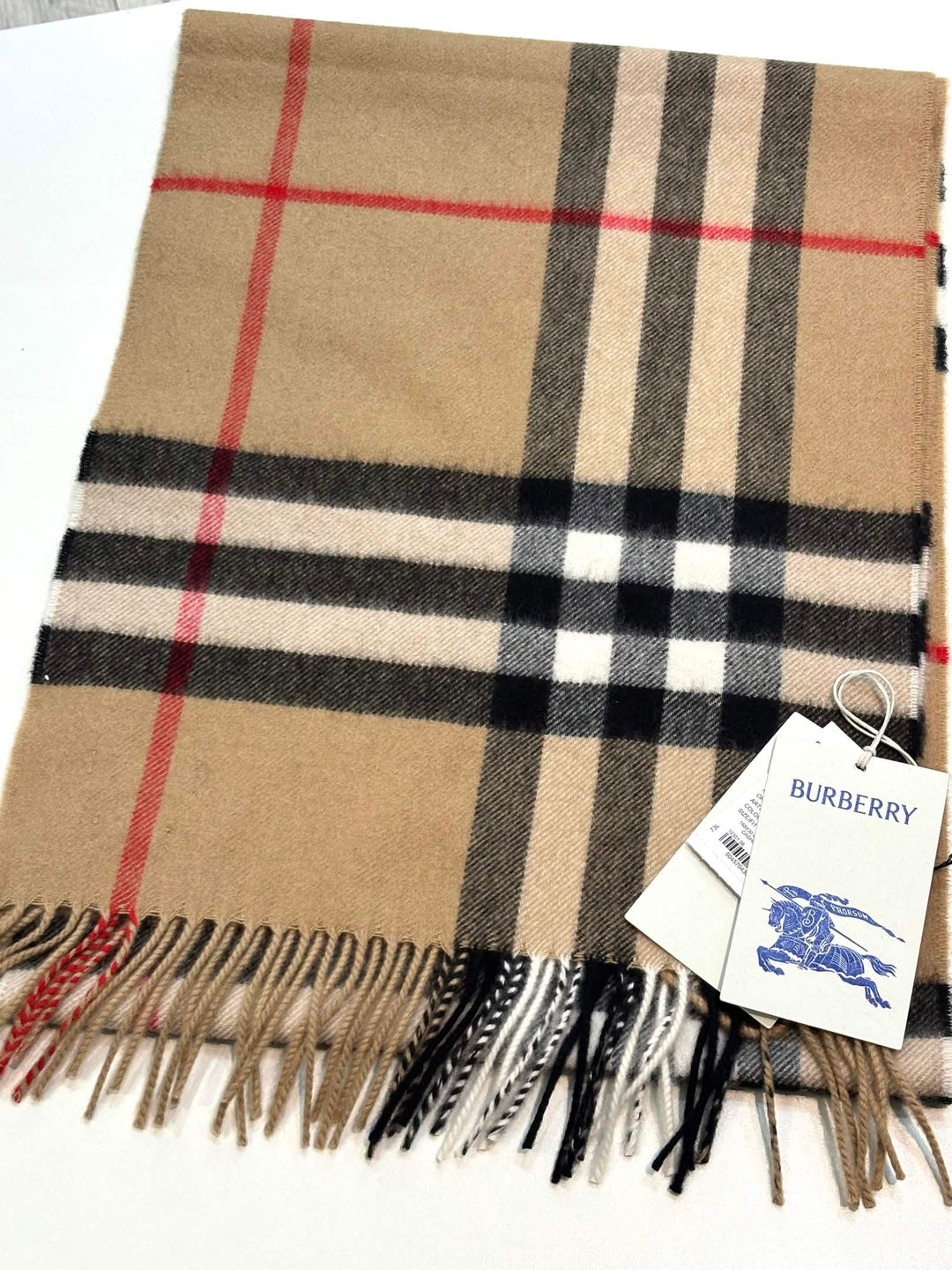 BURBERRY GIANT CHECK CASHMERE SCARF