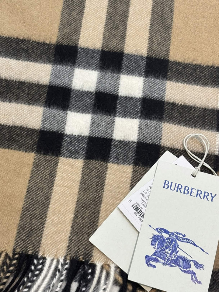 BURBERRY GIANT CHECK CASHMERE SCARF