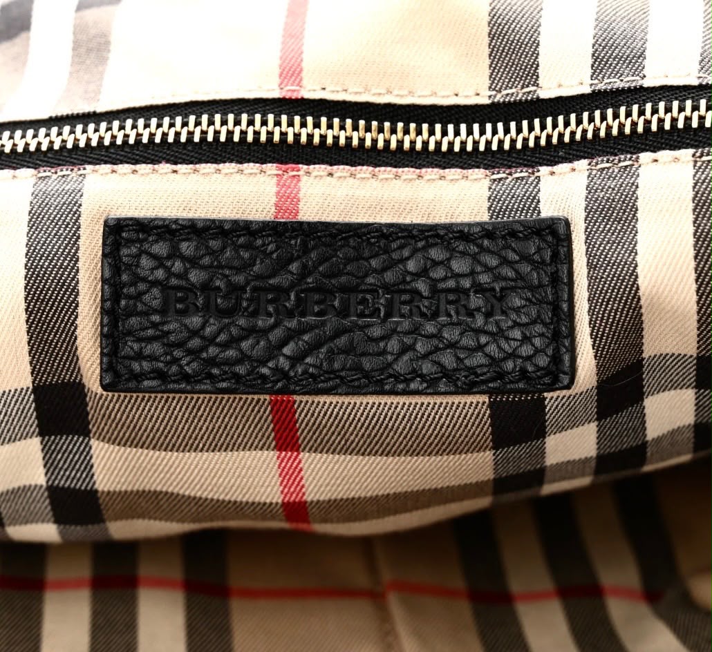BURBERRY GREENWOOD GRAINED CALFSKIN LEATHER SMALL SATCHEL BAG