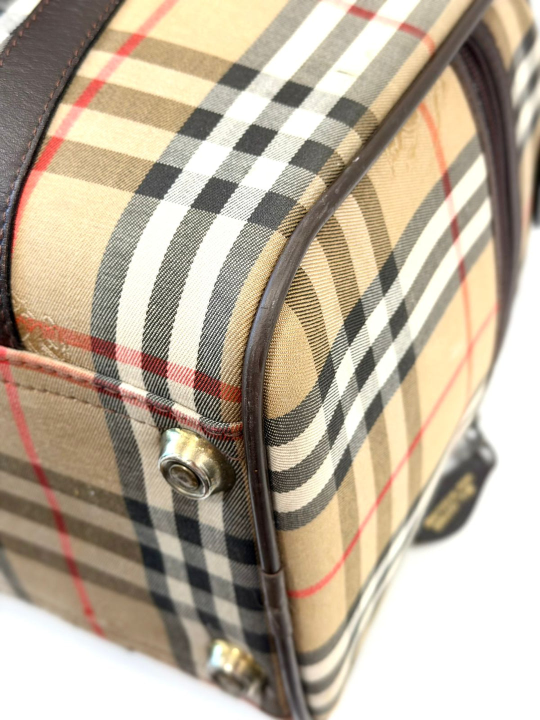 BURBERRY HAYMARKET CHECK EKD BOSTON BAG