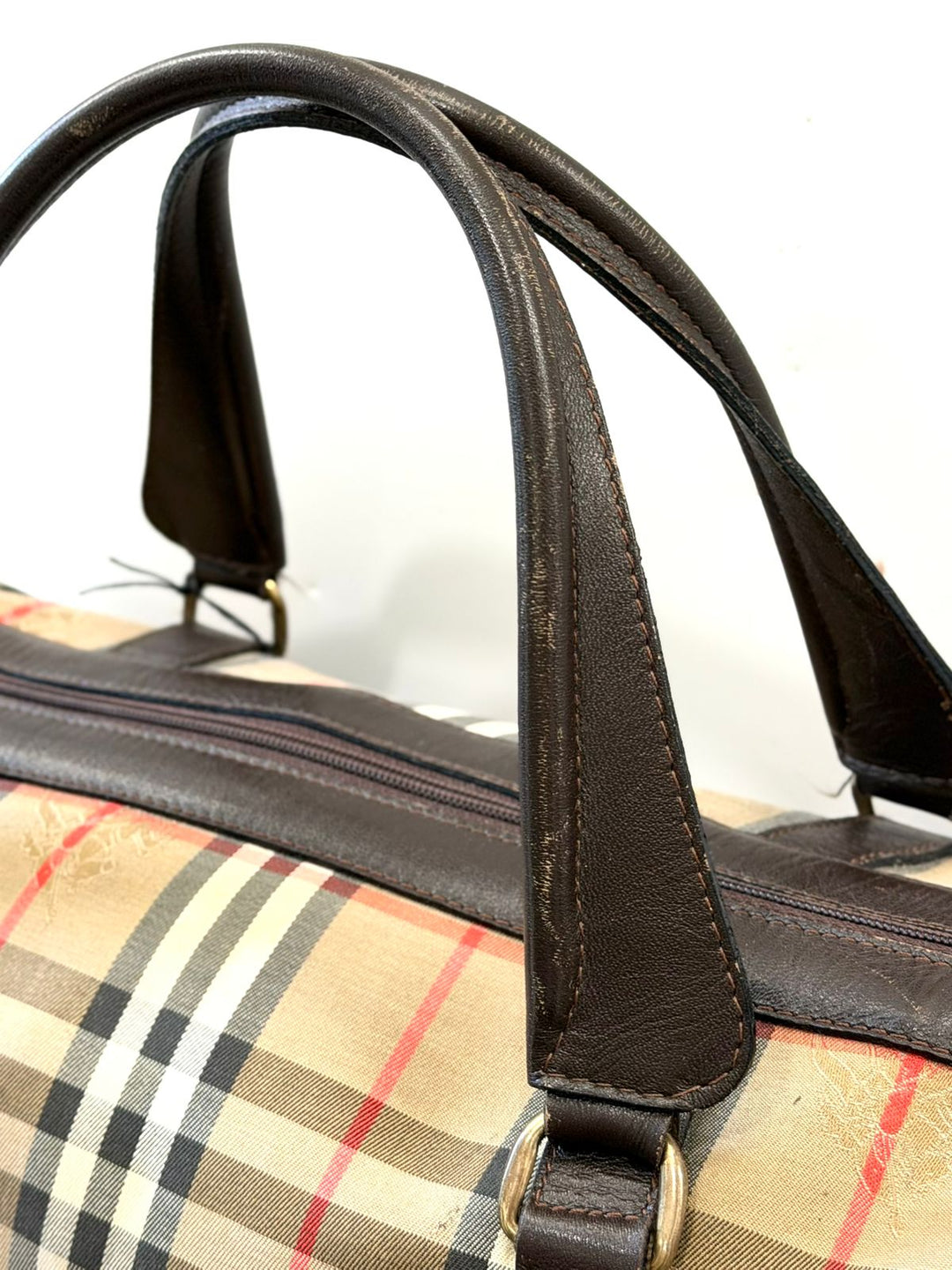 BURBERRY HAYMARKET CHECK EKD BOSTON BAG