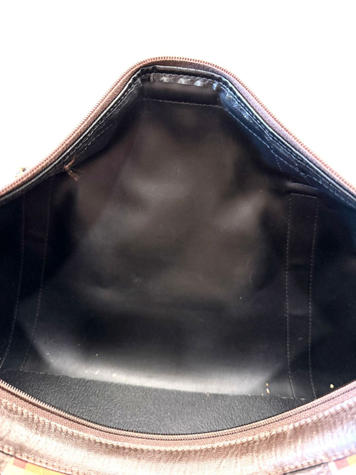 BURBERRY HAYMARKET CHECK EKD BOSTON BAG