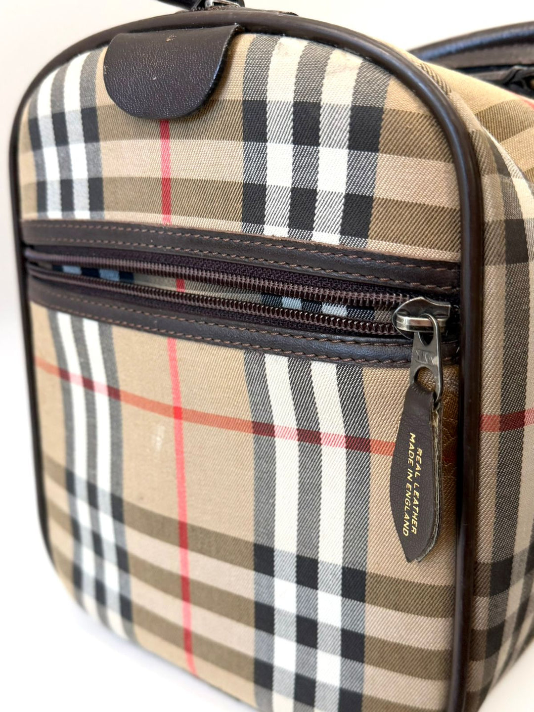BURBERRY HAYMARKET CHECK EKD BOSTON BAG