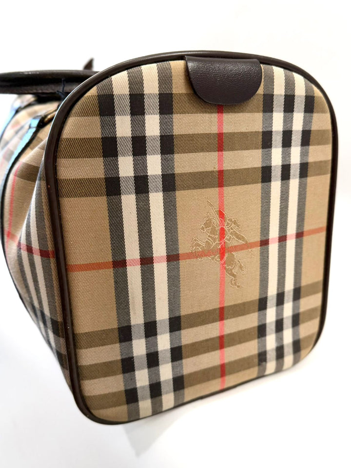 BURBERRY HAYMARKET CHECK EKD BOSTON BAG