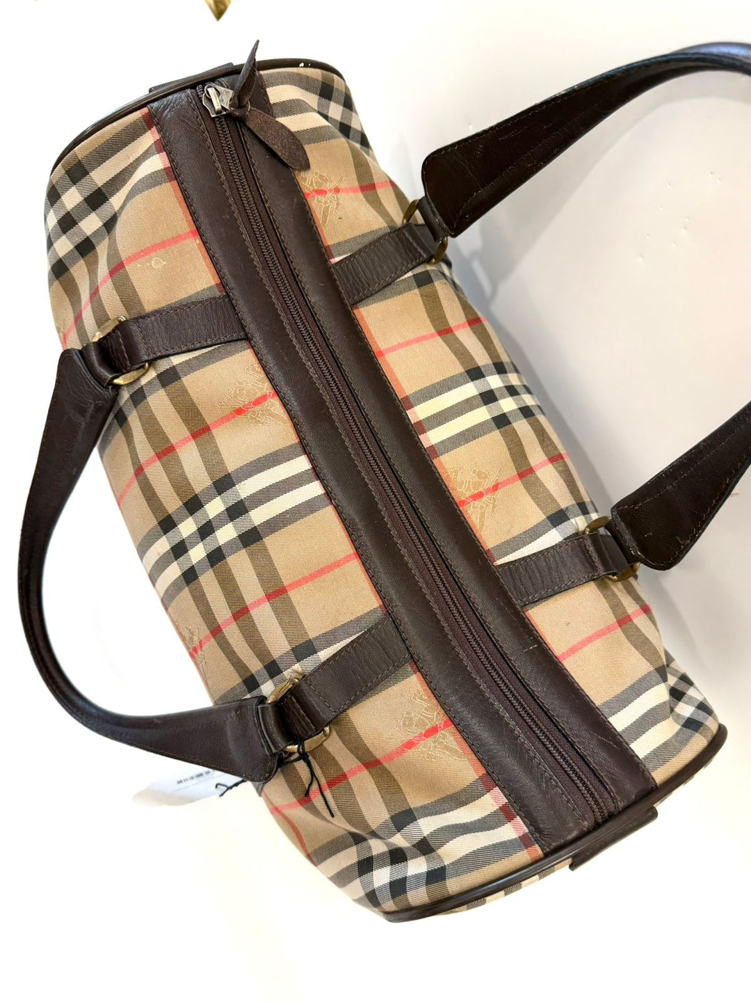 BURBERRY HAYMARKET CHECK EKD BOSTON BAG