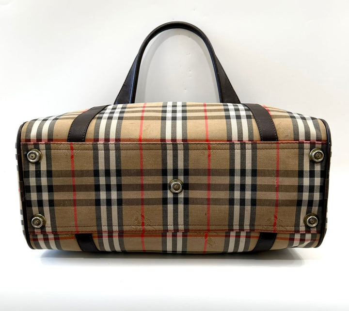 BURBERRY HAYMARKET CHECK EKD BOSTON BAG