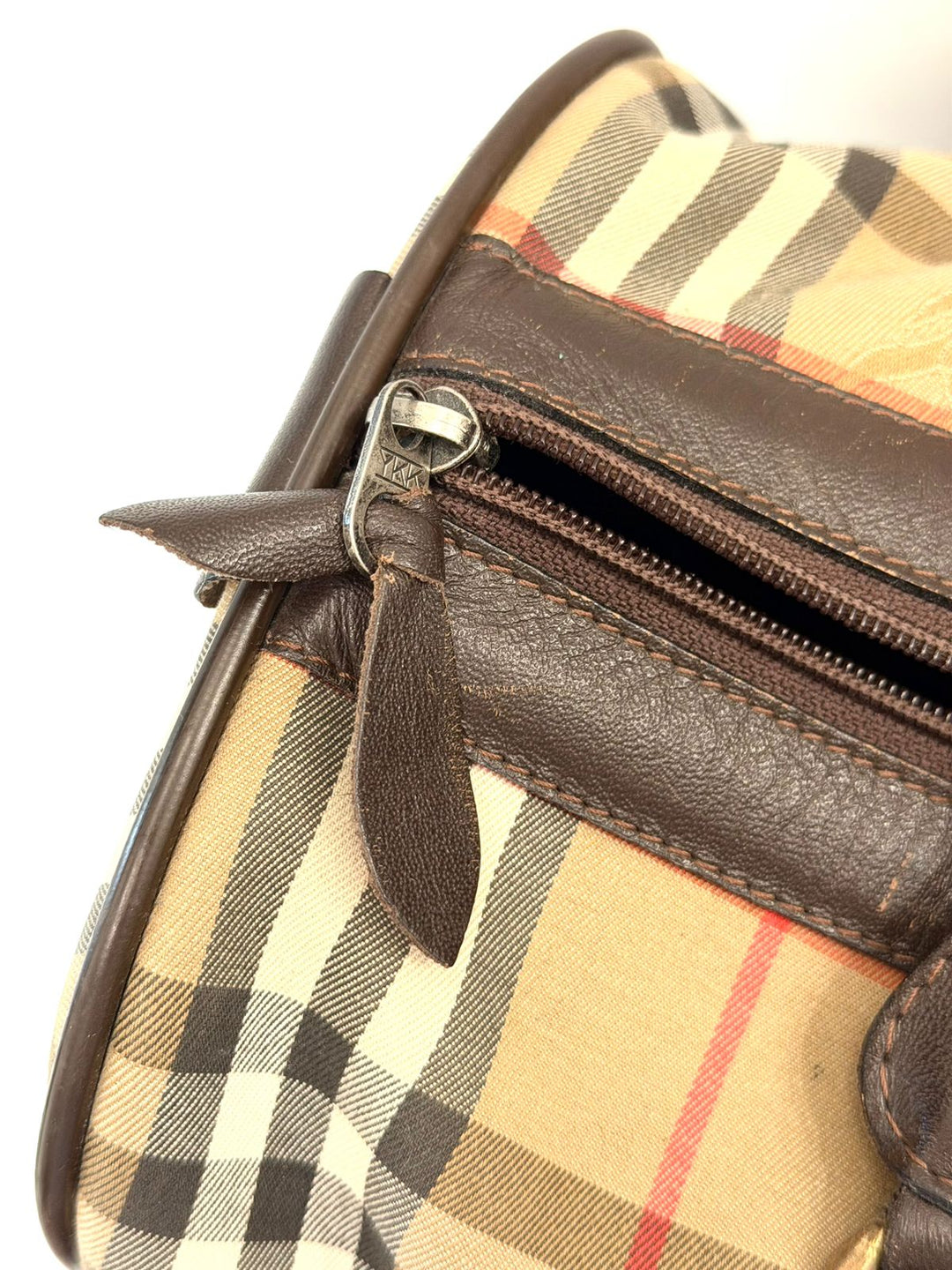 BURBERRY HAYMARKET CHECK EKD BOSTON BAG
