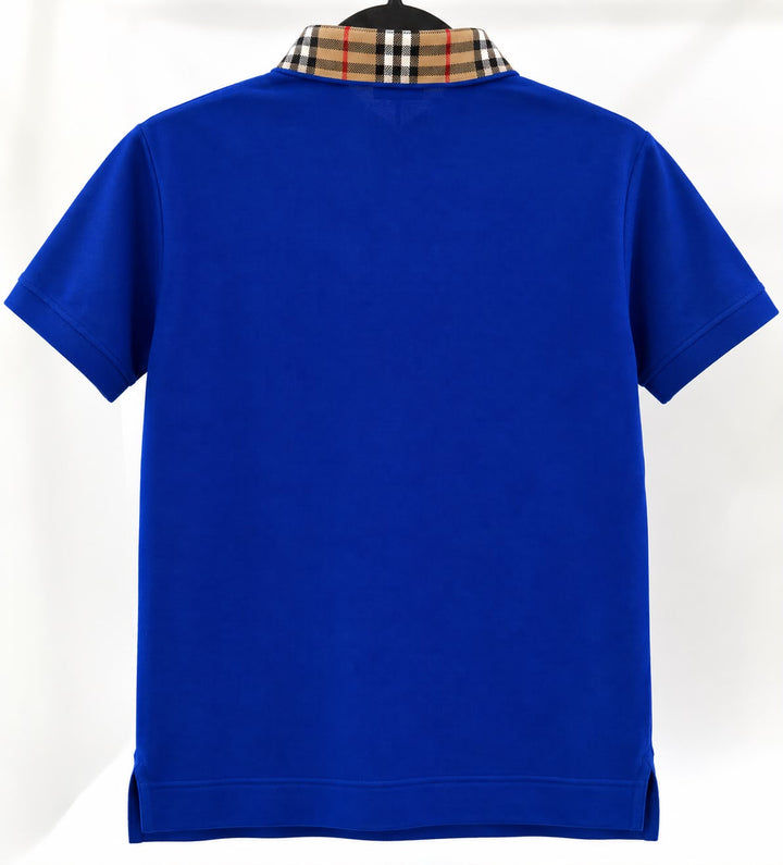 BURBERRY KIDS CHECK-COLLAR POLO SHIRT