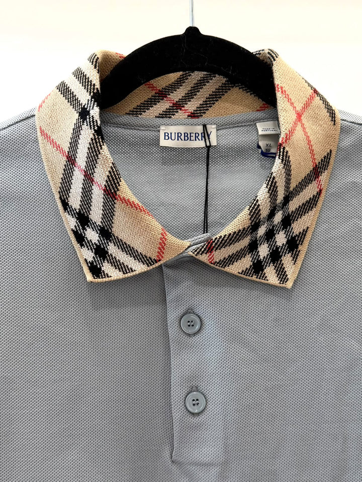 BURBERRY EVAN CHECK-COLLAR MEN&