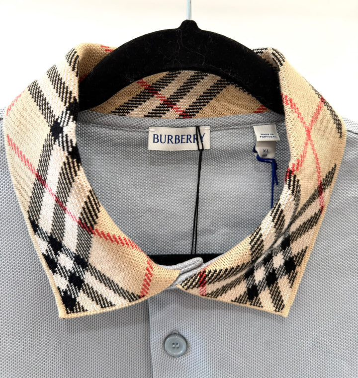 BURBERRY EVAN CHECK-COLLAR MEN&