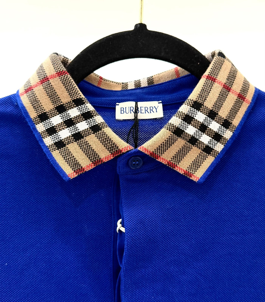 BURBERRY KIDS CHECK-COLLAR POLO SHIRT