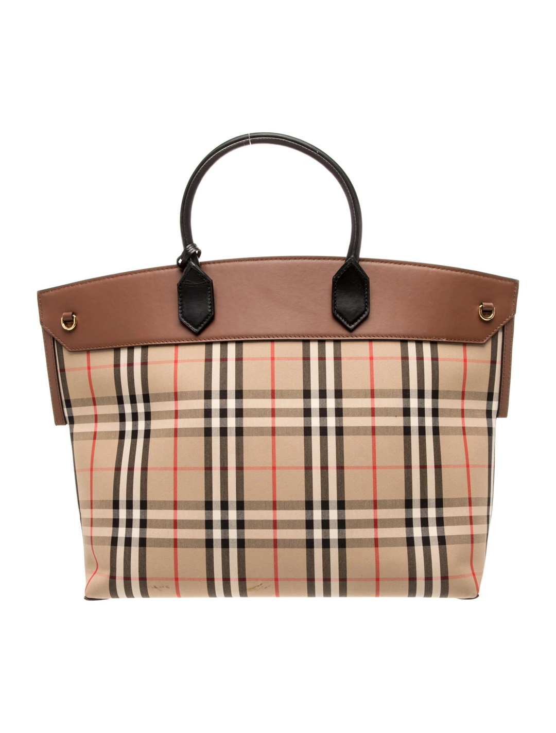 BURBERRY NOVA CHECK SOCIETY TOP HANDLE BAG