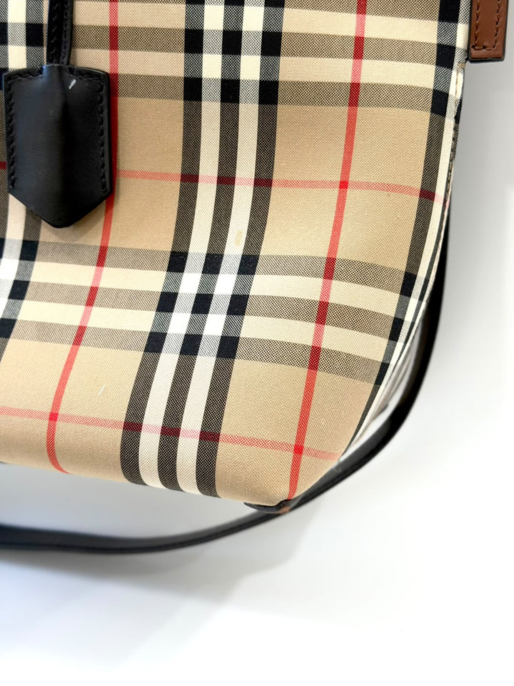 BURBERRY NOVA CHECK SOCIETY TOP HANDLE BAG