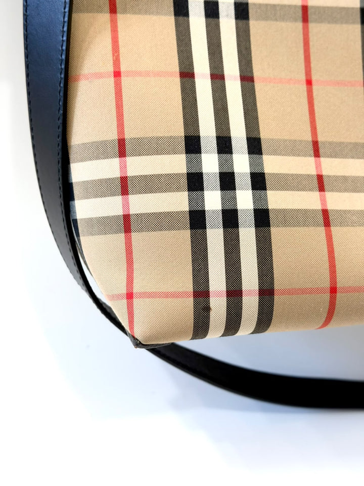 BURBERRY NOVA CHECK SOCIETY TOP HANDLE BAG
