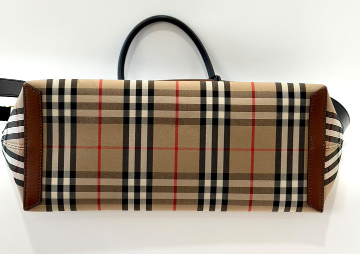 BURBERRY NOVA CHECK SOCIETY TOP HANDLE BAG