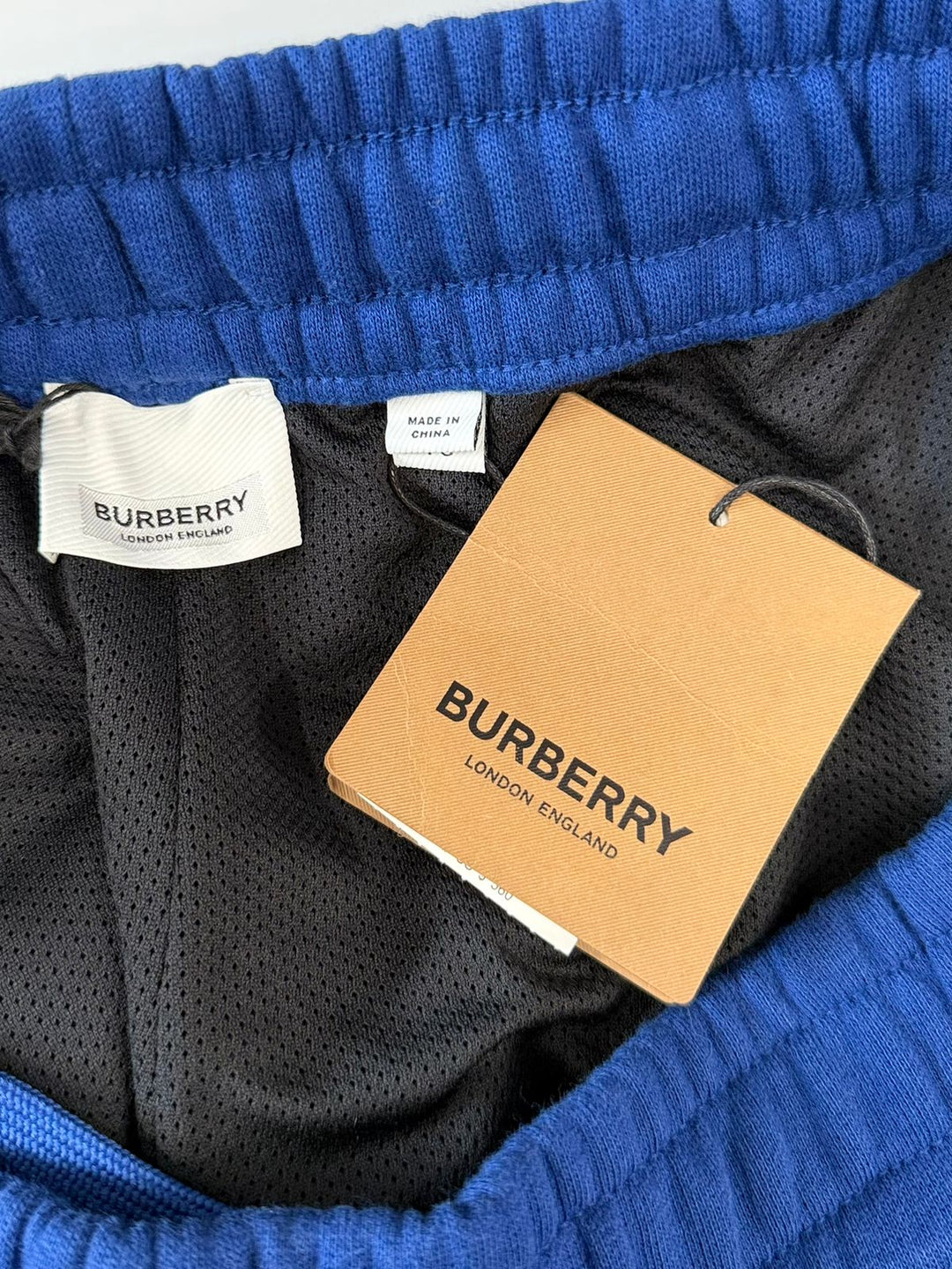 BURBERRY REFLECTIVE SIDEPRINT SHORTS