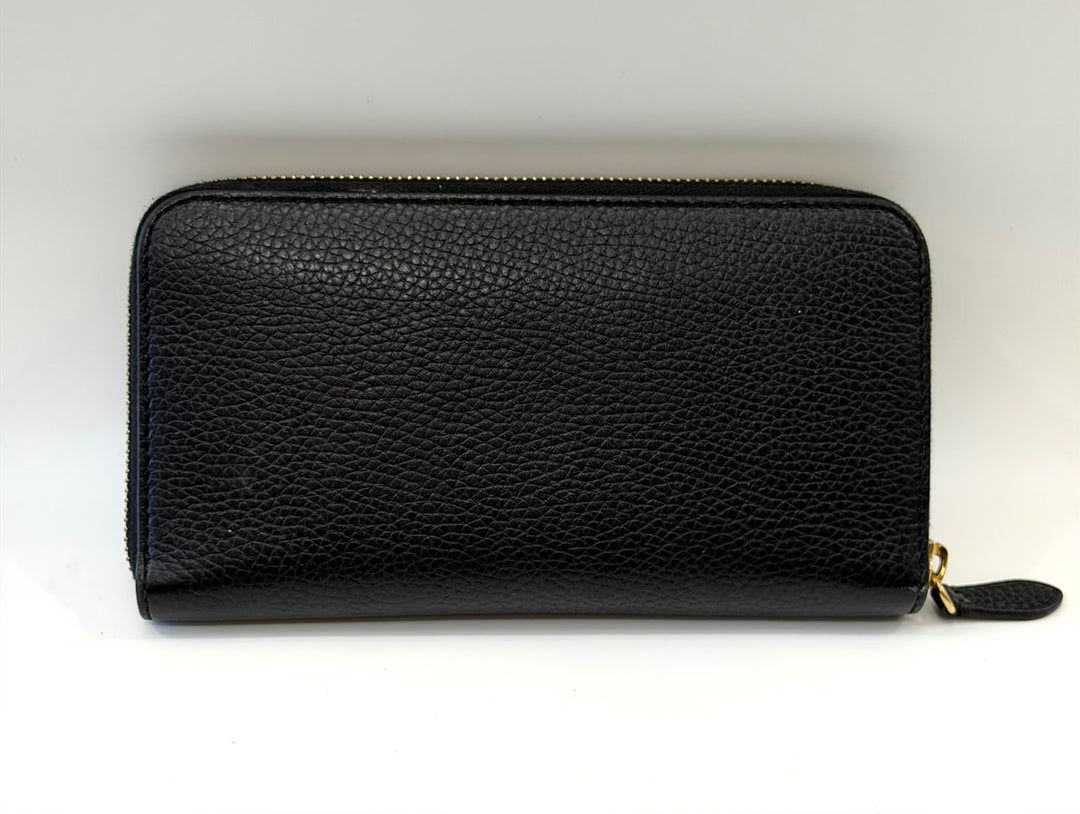 BURBERRY ROUND LONG LEATHER WALLET