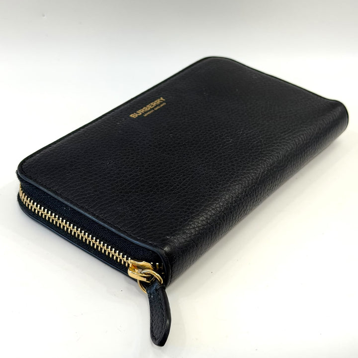 BURBERRY ROUND LONG LEATHER WALLET