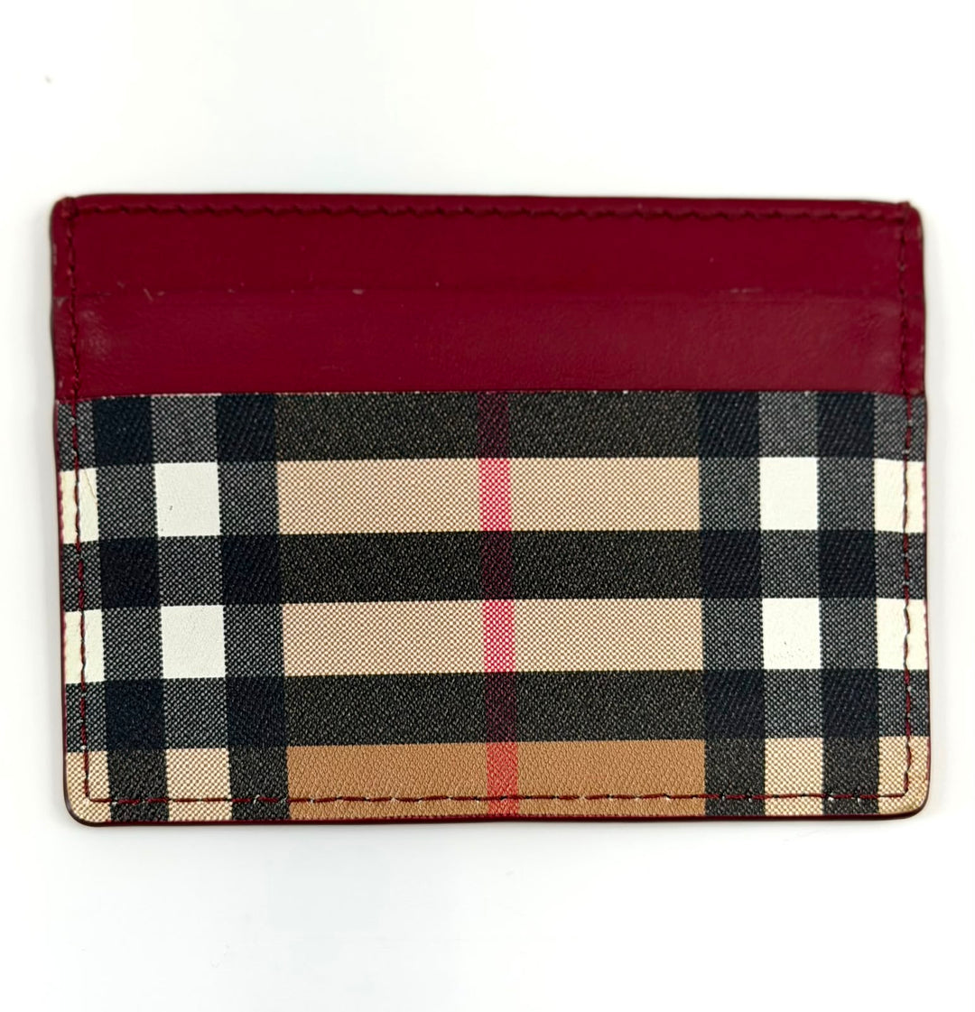 BURBERRY SANDON TARTAN CHECK CARD CASE