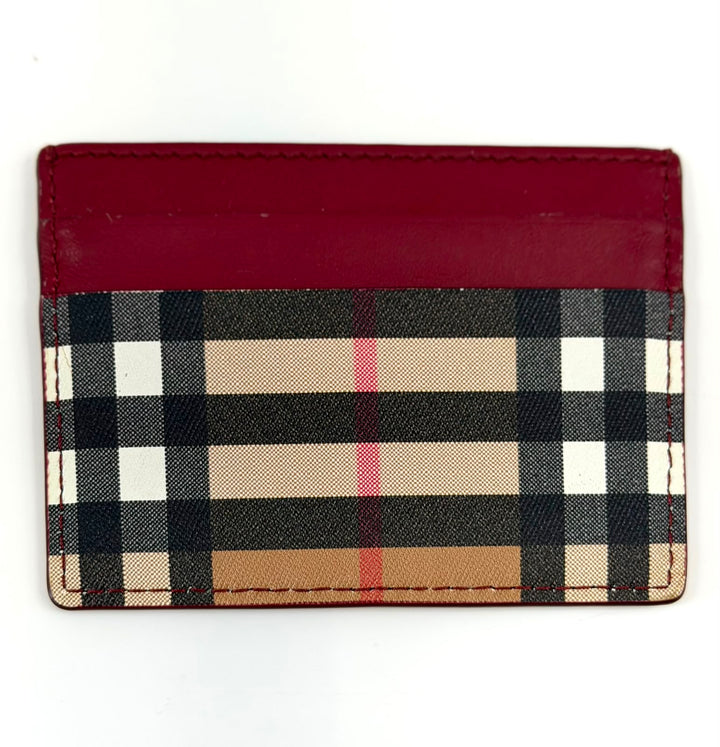 BURBERRY SANDON TARTAN CHECK CARD CASE
