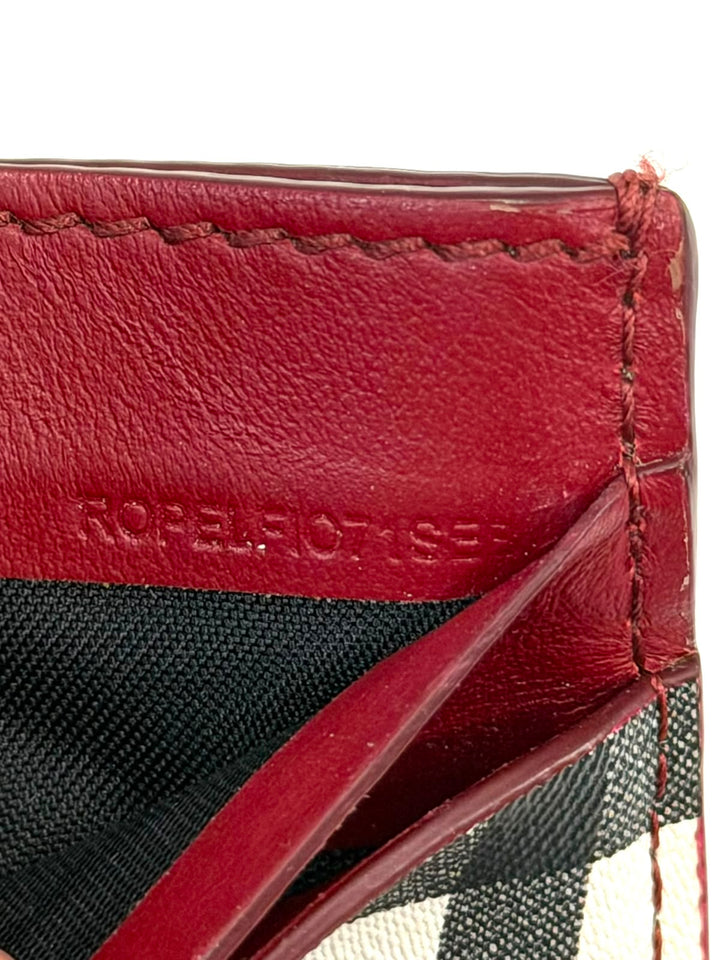 BURBERRY SANDON TARTAN CHECK CARD CASE