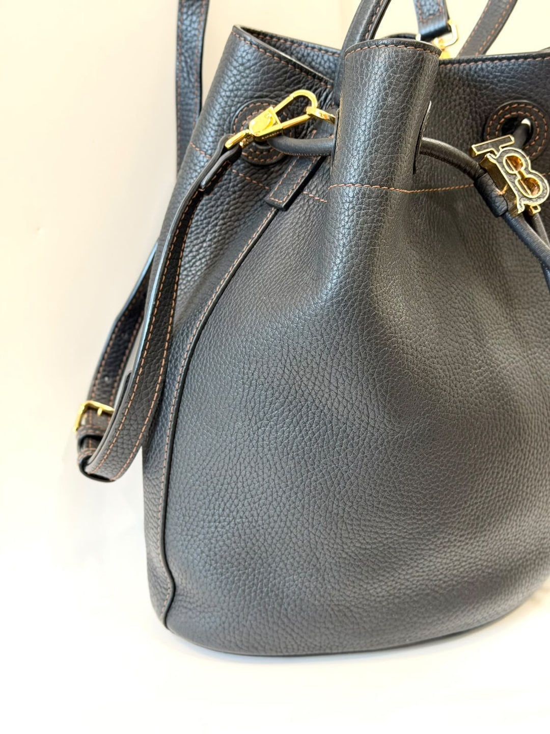 BURBERRY TB MONOGRAM BUCKET BAG