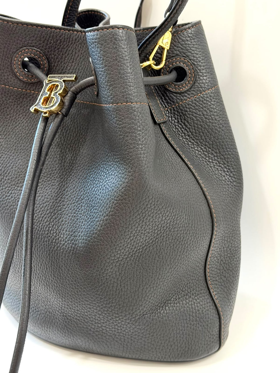 BURBERRY TB MONOGRAM BUCKET BAG
