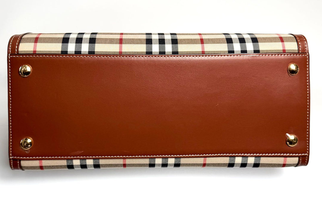 BURBERRY TITLE CHECK TOTE BAG