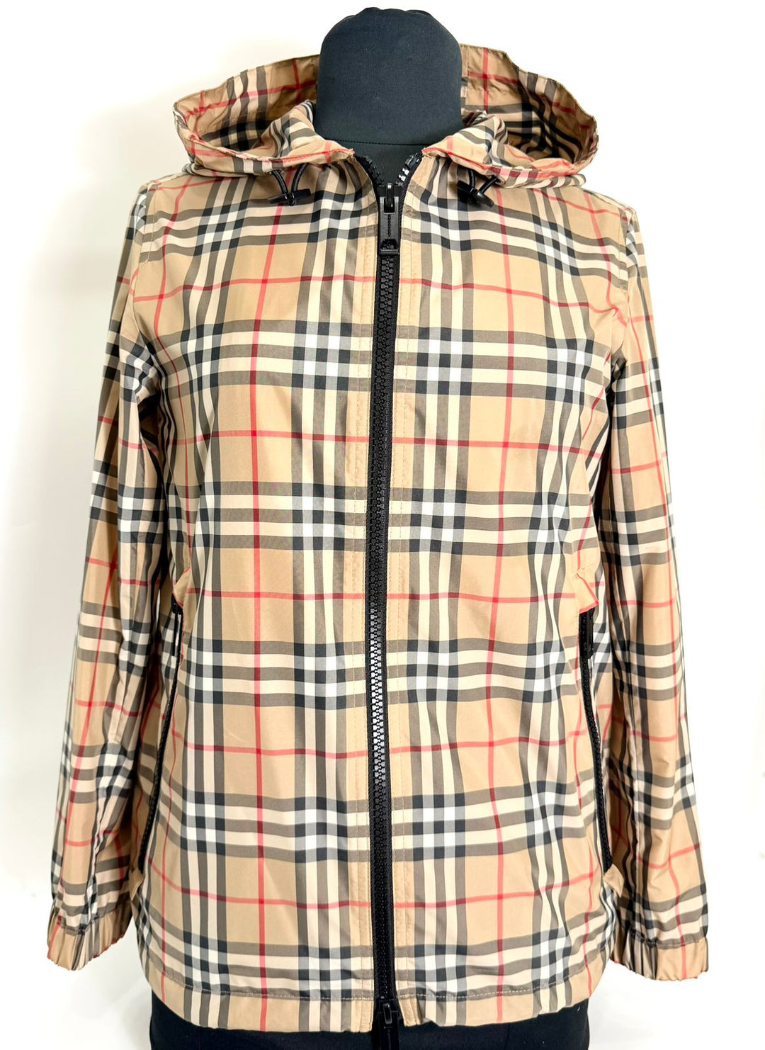 BURBERRY VINTAGE CHECK HOODED JACKET