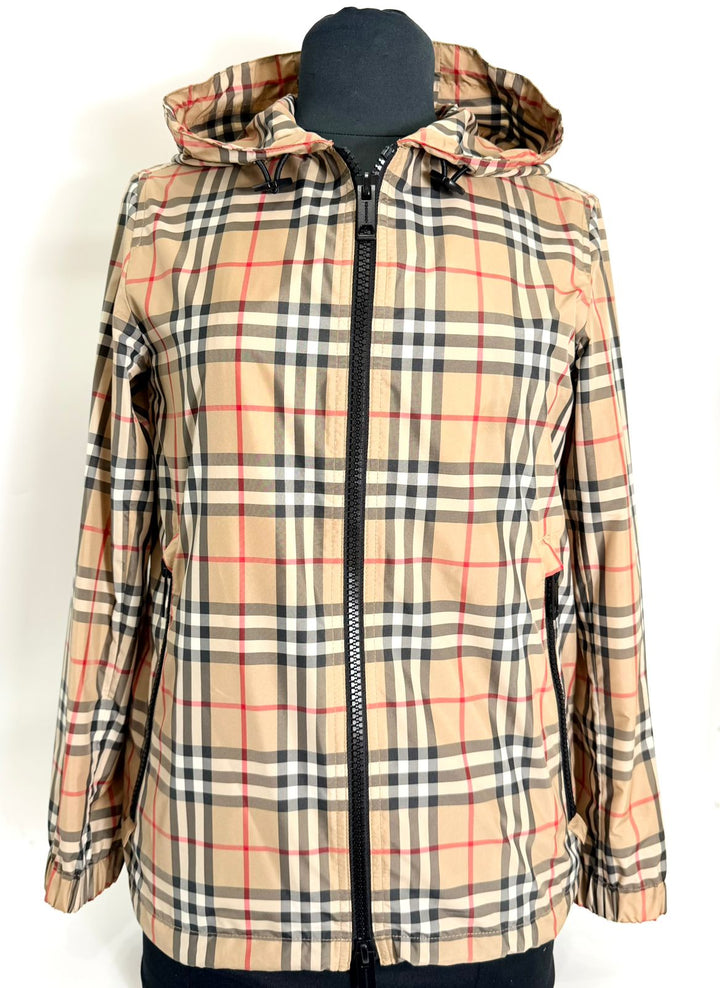 BURBERRY VINTAGE CHECK HOODED JACKET