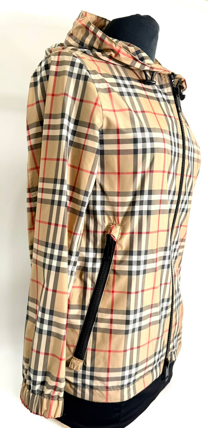BURBERRY VINTAGE CHECK HOODED JACKET