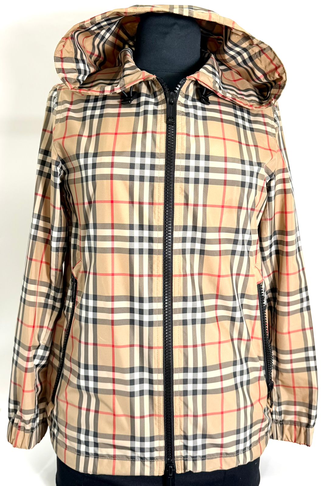 BURBERRY VINTAGE CHECK HOODED JACKET