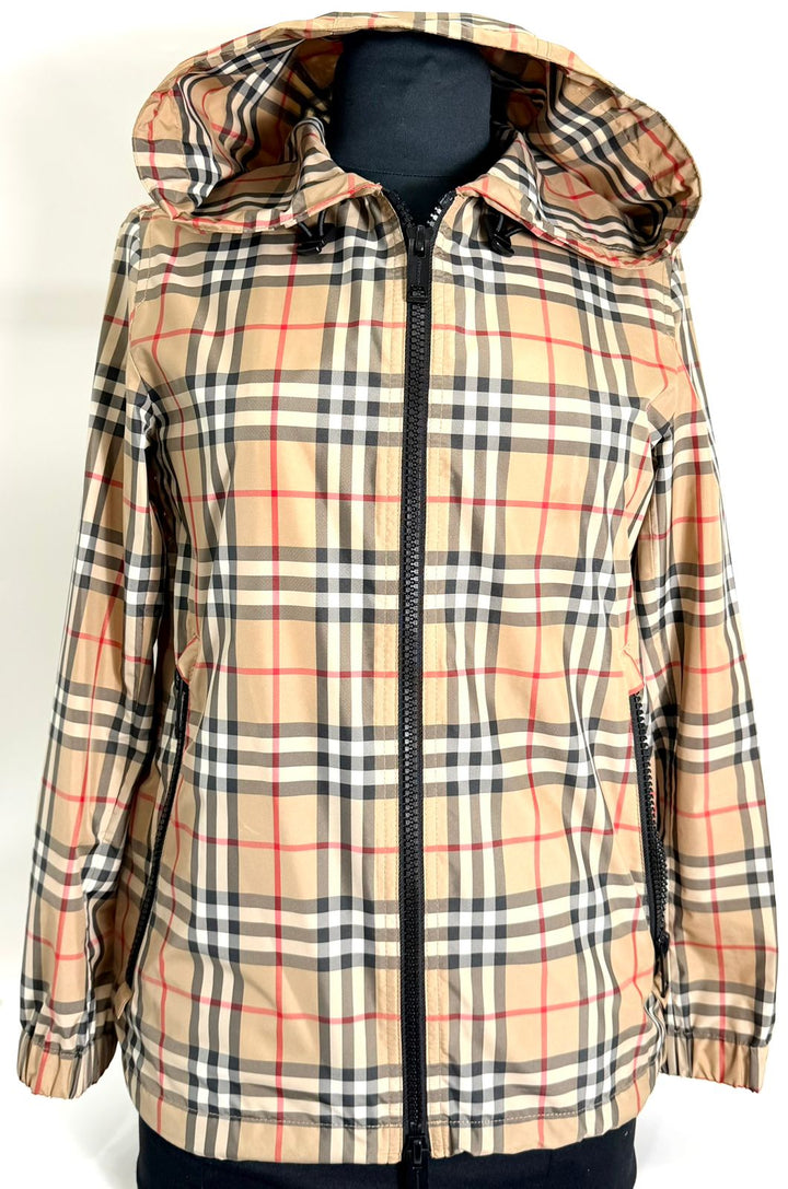 BURBERRY VINTAGE CHECK HOODED JACKET