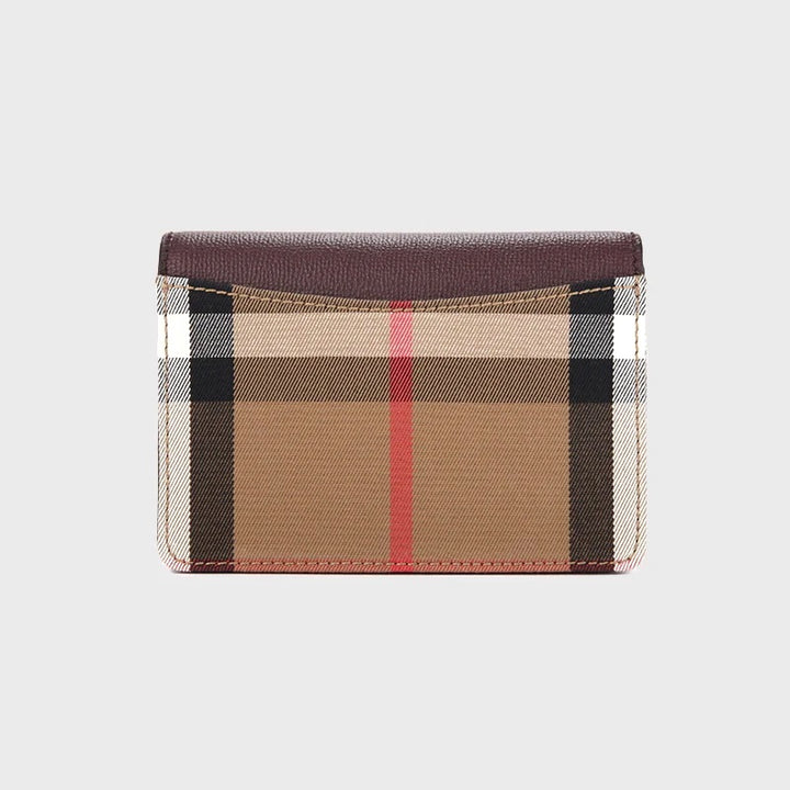 BURBERRY HAMPSHIRE HOUSE CHECK MAHOGANY CROSSBODY BAG