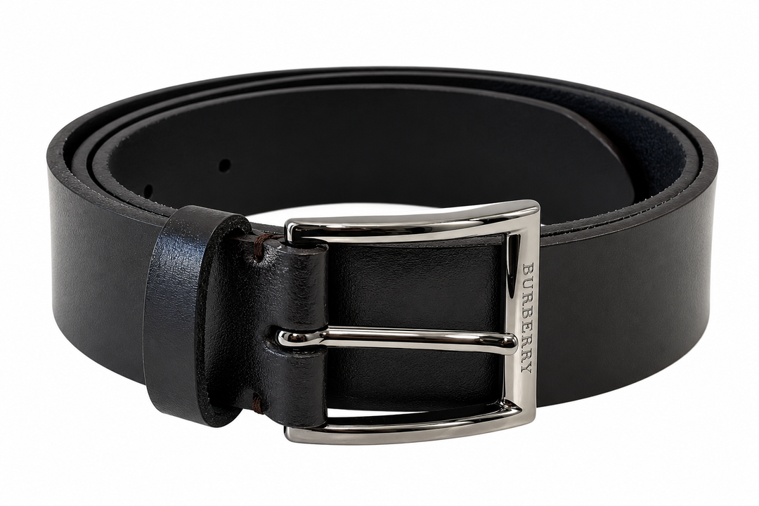 BURBERRY BROWN LEATHER BELT
