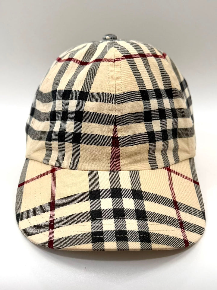 BURBERRY EKD CHECK BASEBALL HAT