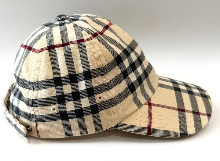 BURBERRY EKD CHECK BASEBALL HAT