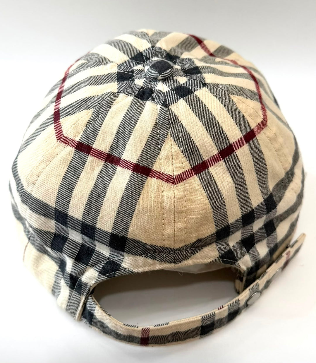 BURBERRY EKD CHECK BASEBALL HAT