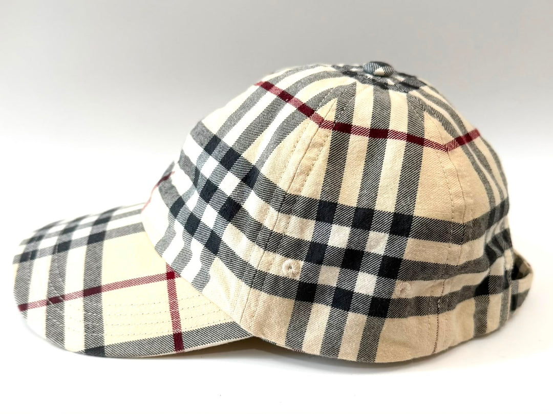 BURBERRY EKD CHECK BASEBALL HAT