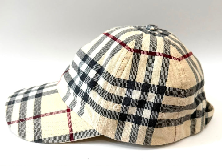 BURBERRY EKD CHECK BASEBALL HAT