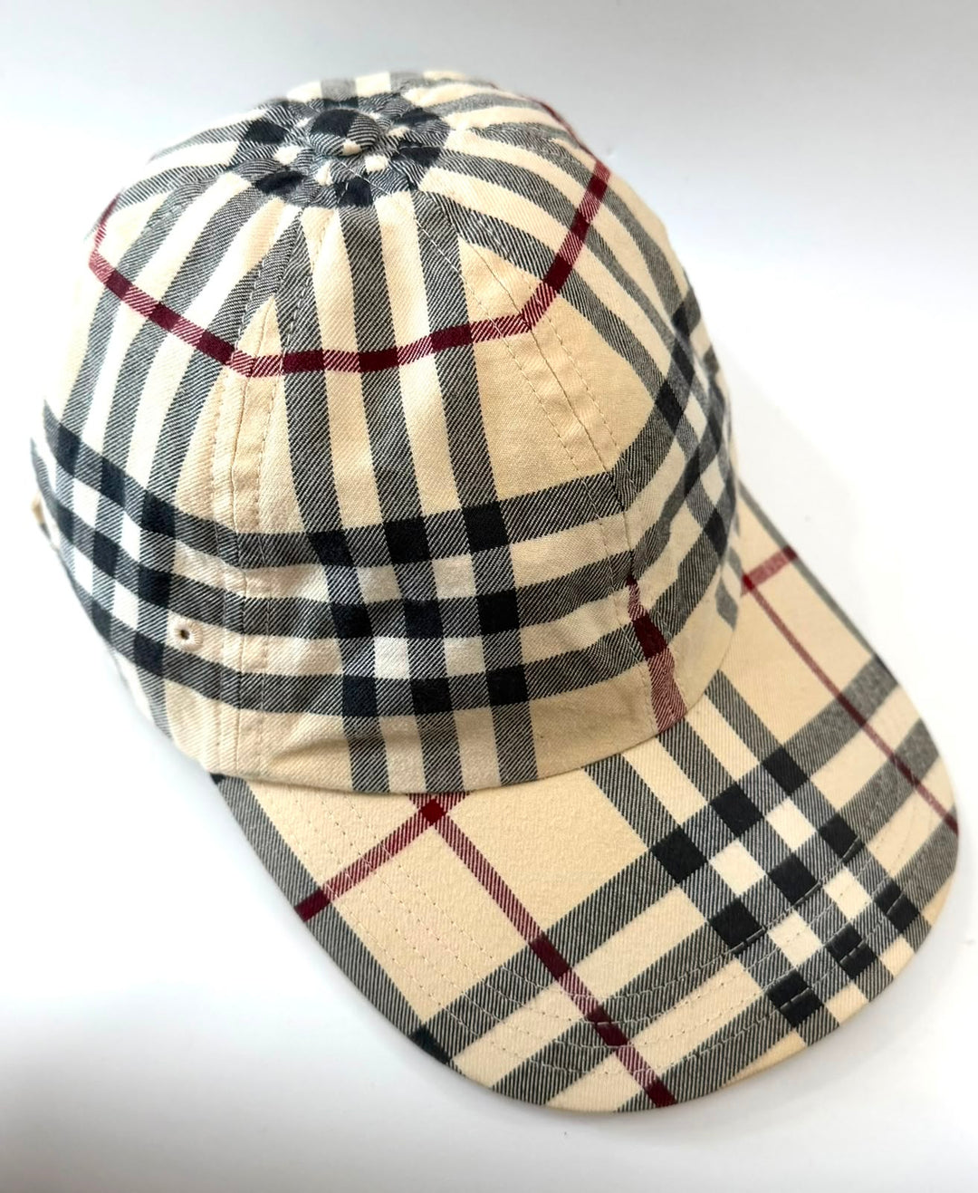 BURBERRY EKD CHECK BASEBALL HAT