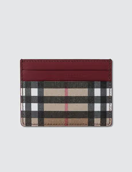 BURBERRY SANDON TARTAN CHECK CARD CASE