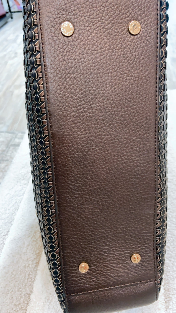 BVLGARI MONETE LEATHER TOTE BAG