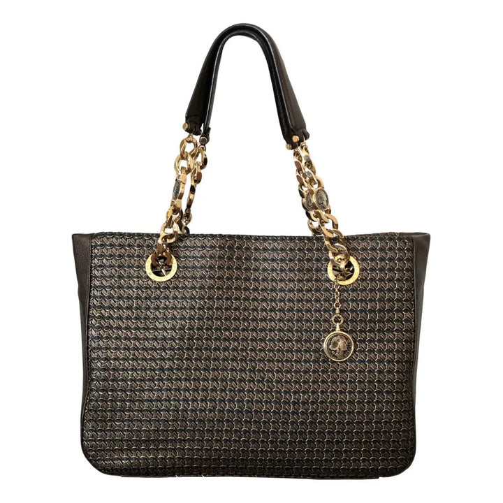 BVLGARI MONETE LEATHER TOTE BAG