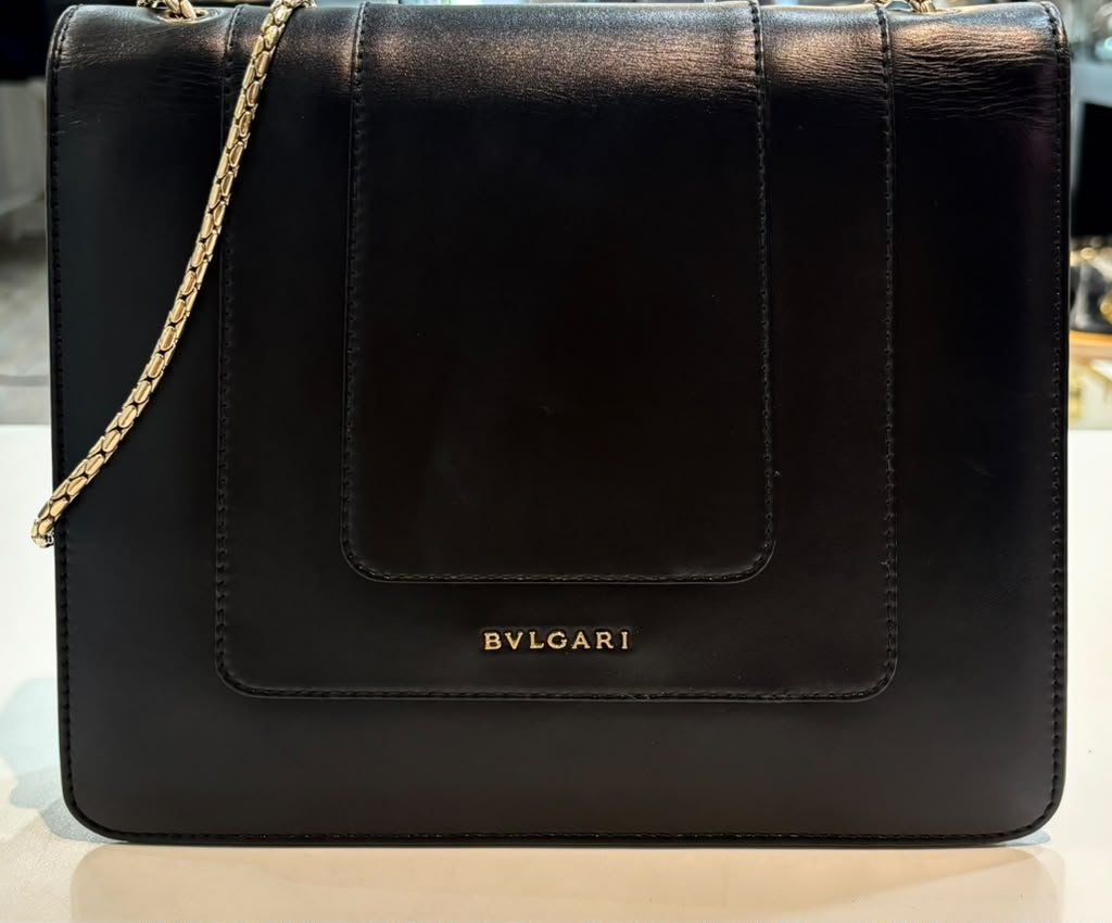 BVLGARI SERPENTI FOREVER CALFSKIN LEATHER CHAIN BAG