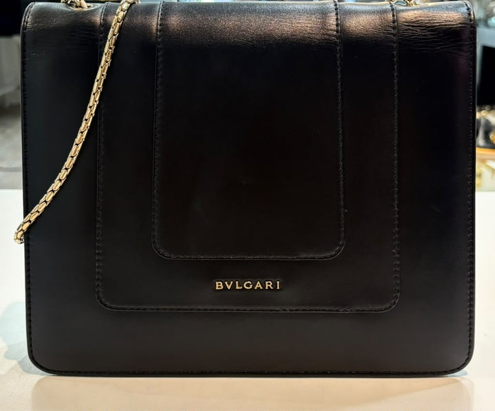 BVLGARI SERPENTI FOREVER CALFSKIN LEATHER CHAIN BAG