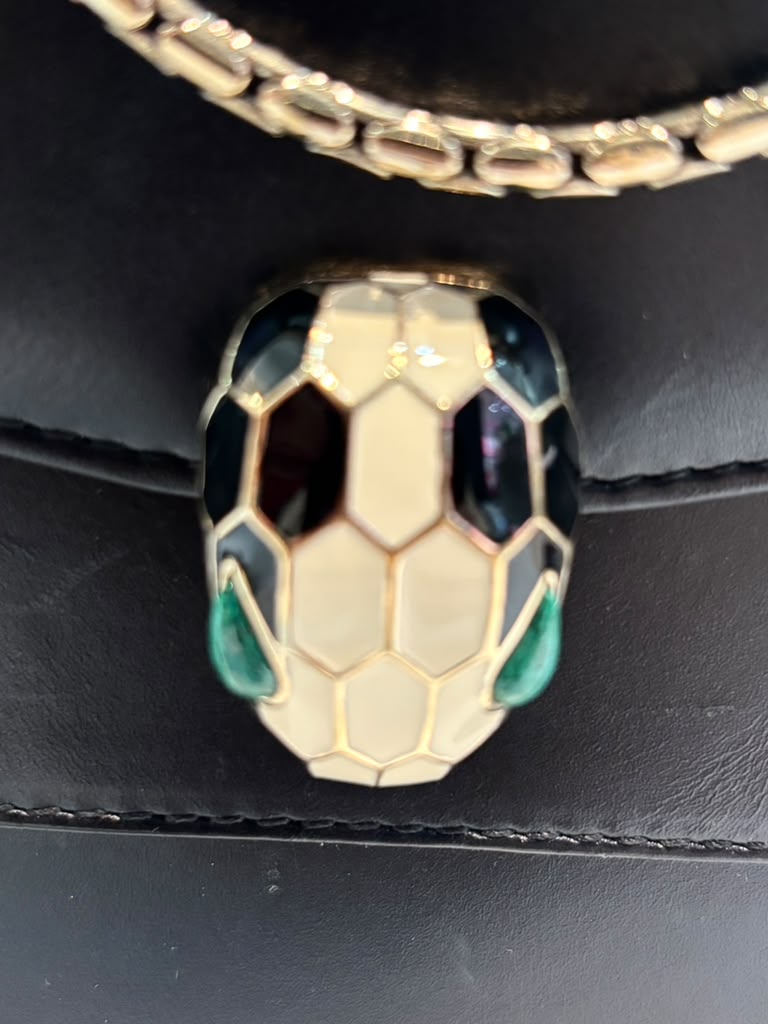 BVLGARI SERPENTI FOREVER CALFSKIN LEATHER CHAIN BAG