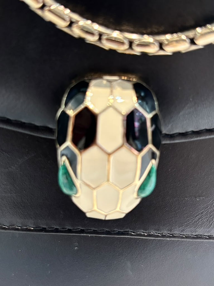 BVLGARI SERPENTI FOREVER CALFSKIN LEATHER CHAIN BAG